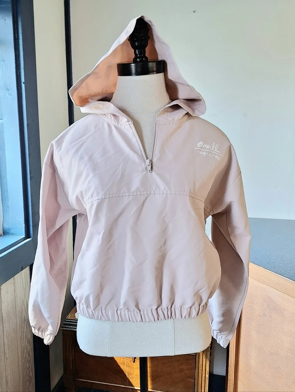 O'Neill Surf Company Cropped 1/4 Zipper Windbreaker Jacket, Tween L, RN#86773